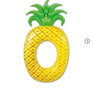 Yellow Pineapple Inflatable Tube Ring Swimming Pool Float